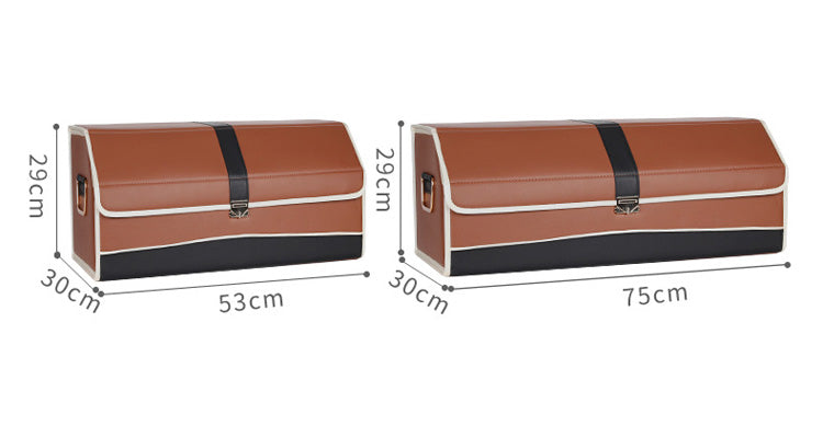 Factory Custom Collapsible Car Trash Can and Hanging Tissue Bag - Set Of 4 - Delicate Leather