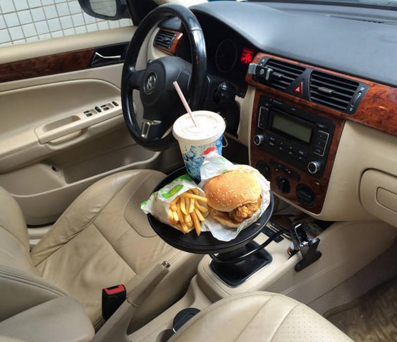 2-in-1 Car Steering Wheel Tray - Perfect for Eating & Convenience