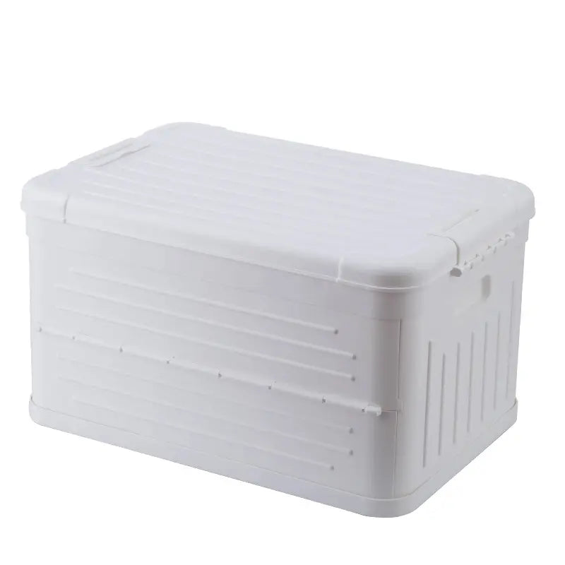Professional Collapsible Storage Bin with Stackable Utility Design - Delicate Leather