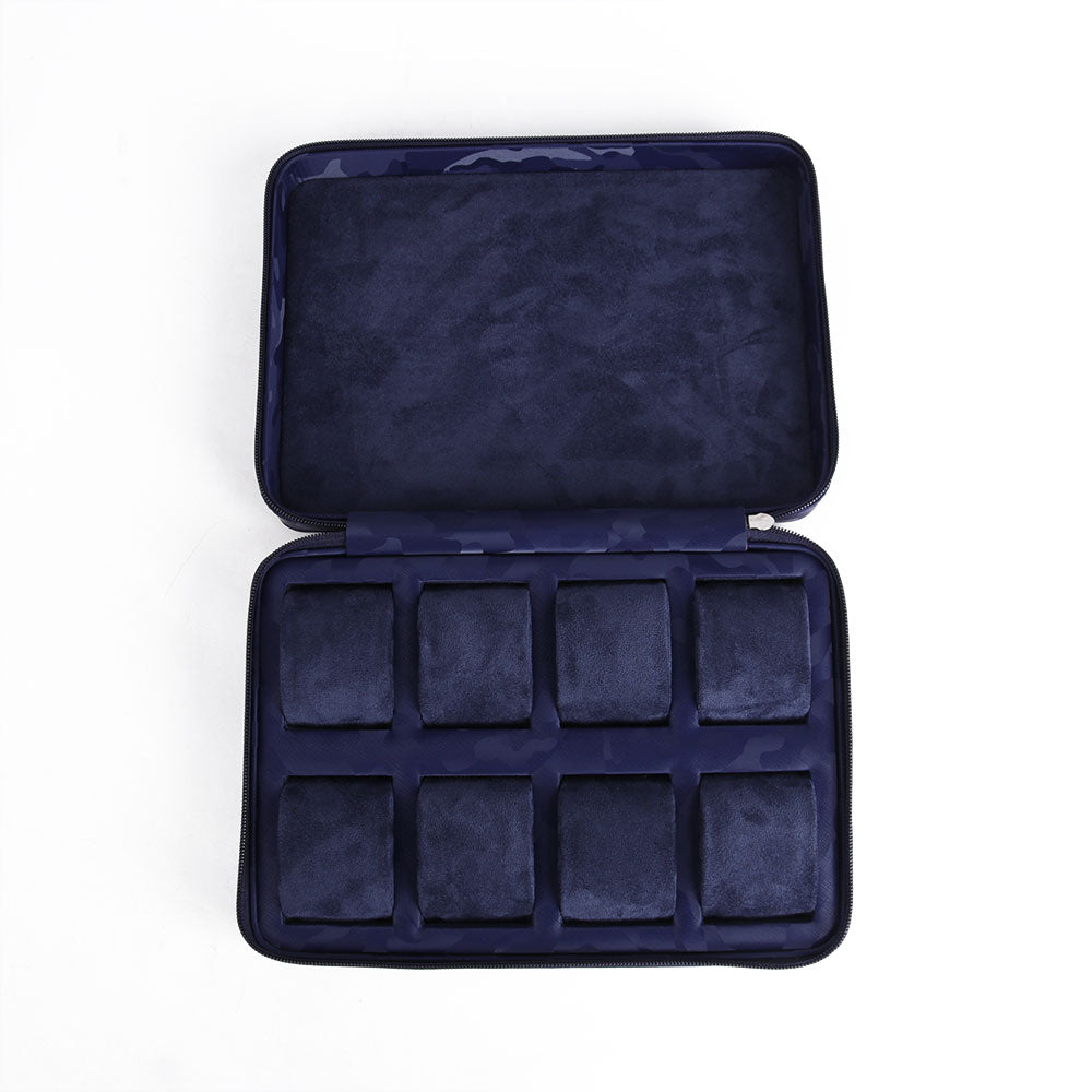 Handmade Luxury Genuine Leather Watch Jewelry Holder - 8 Slot Watch Display Storage Box Case