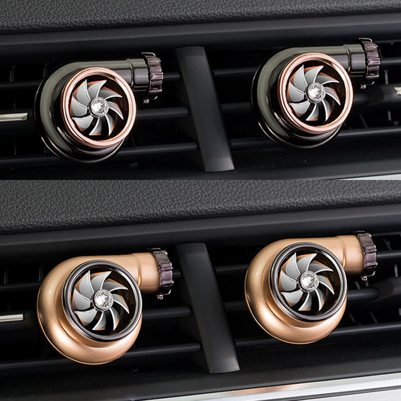 Car Perfume Wood Vent Diffuser - Turbine Design - Delicate Leather