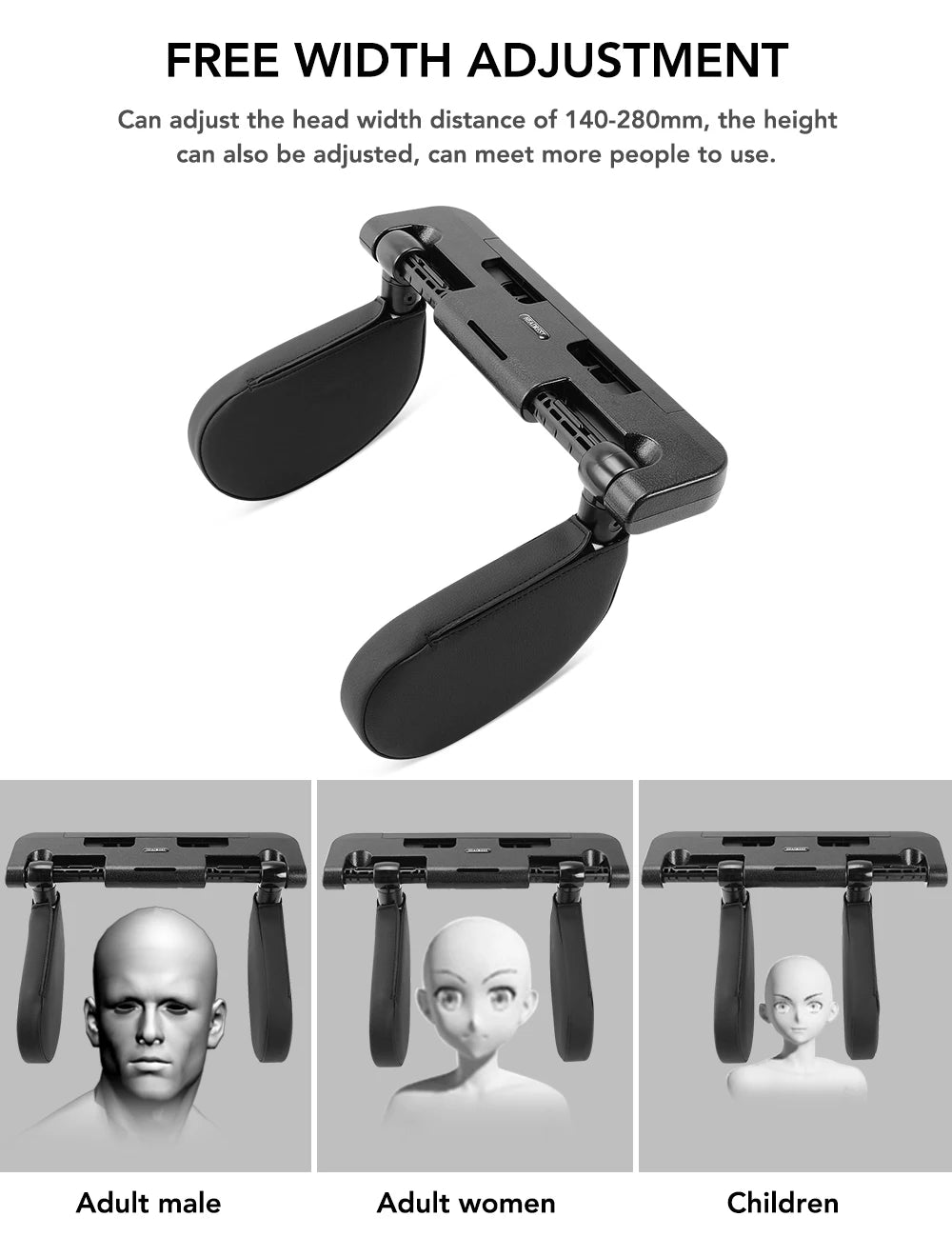 Single Car Seat Headrest Pillow: The Ultimate Travel Comfort and Support Solution for Your Car Interior – U-Shaped Pillow Ideal for Kids - Delicate Leather