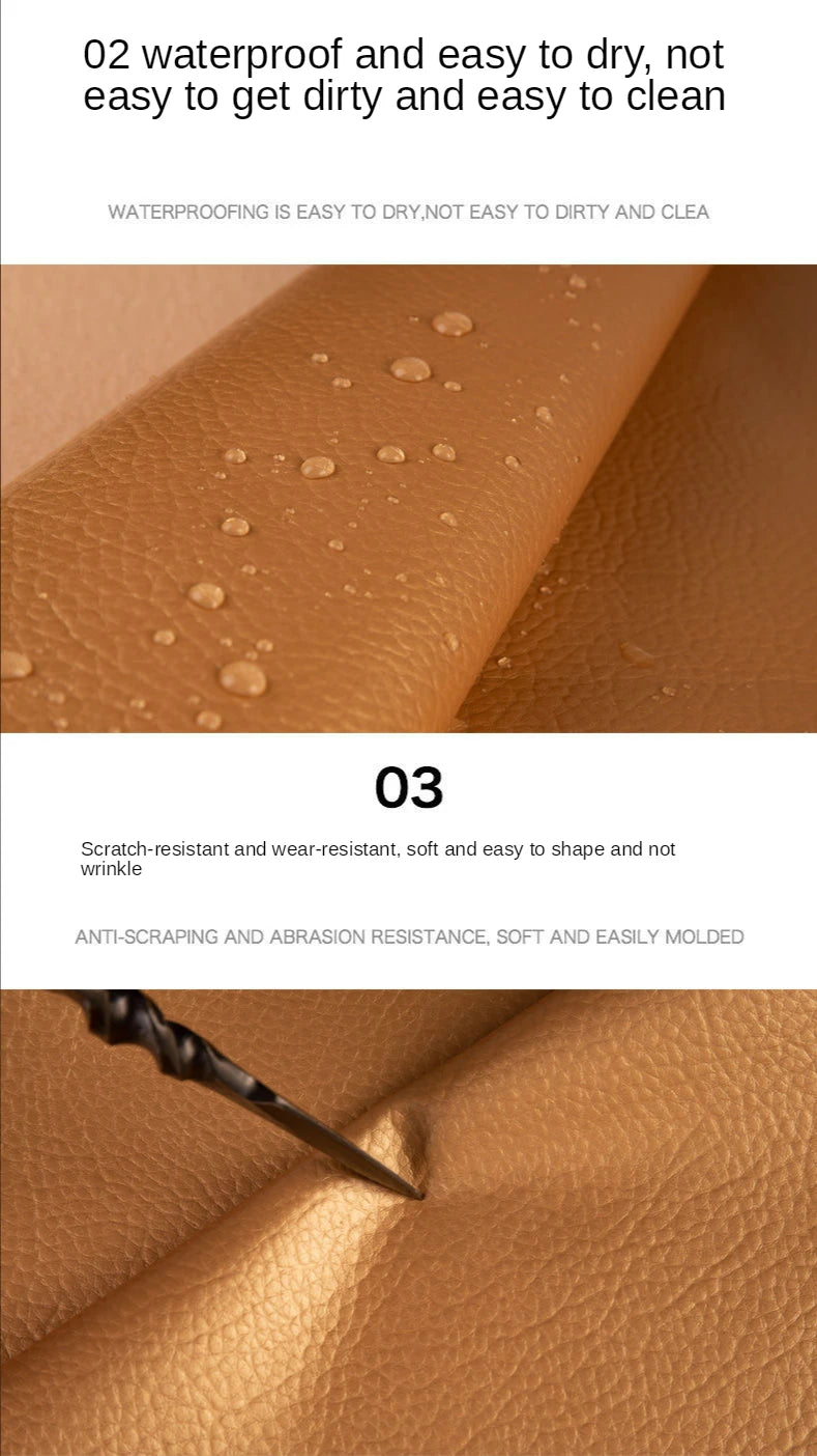 Self-Adhesive 200x137cm DIY PU Leather Repair Patches Fix Sticker - Delicate Leather