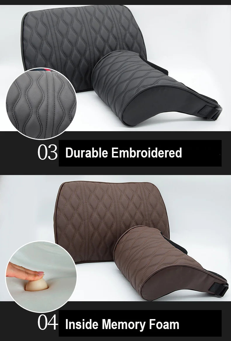 Delicate Leather Car Seat Headrests Enhance Comfort and Safety for Your Drive
