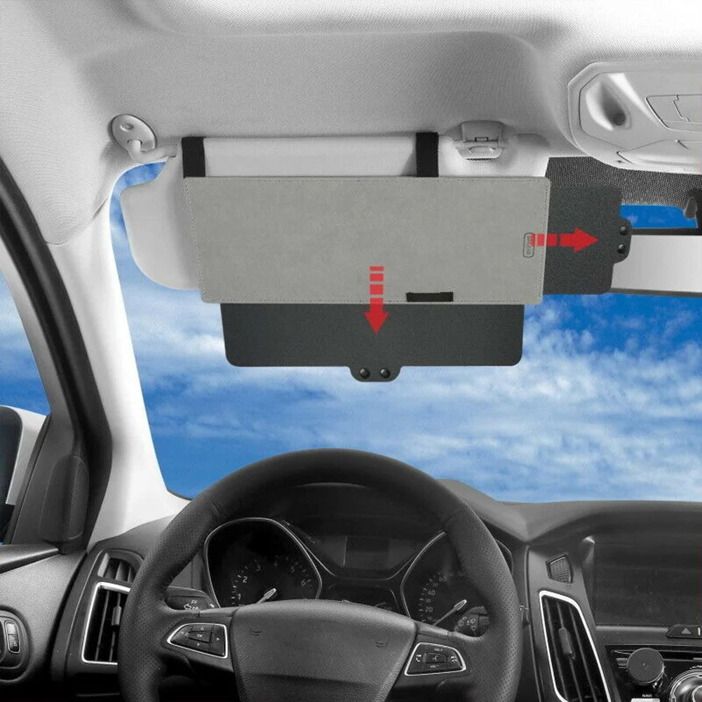 Sunshade Car Sun Visor Extension Extender Shield Front Side Window Shade Anti-Glare Truck Car Polarized Sun Visor Cover Movable - Delicate Leather