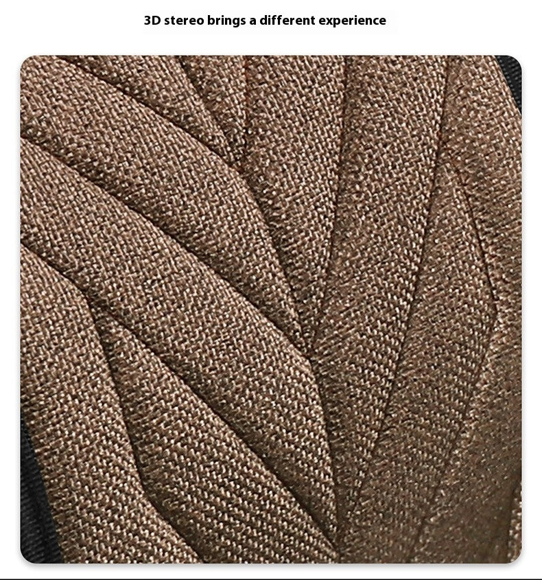 Breathable Backrest Universal Size Car Back Support Seat - 3D Printing Cooling Lumbar Support Mesh - Delicate Leather