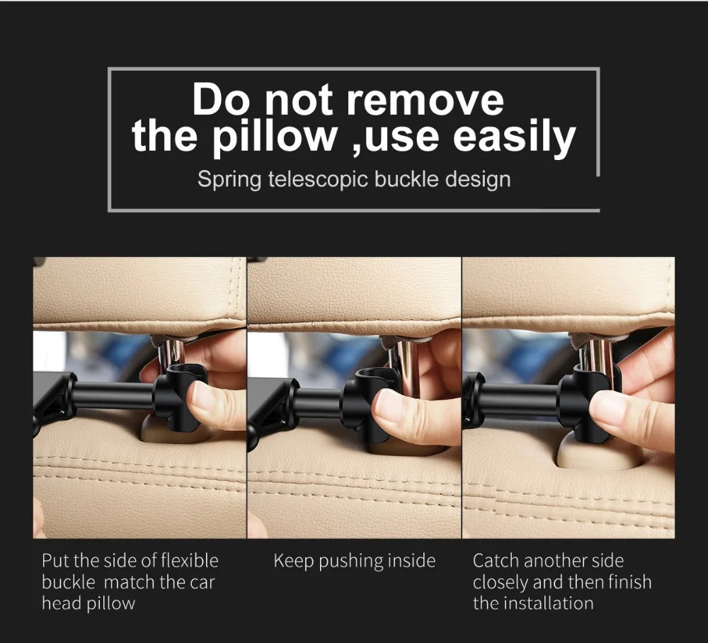 Car Back Seat Mount Tablet Car Holder - Delicate Leather