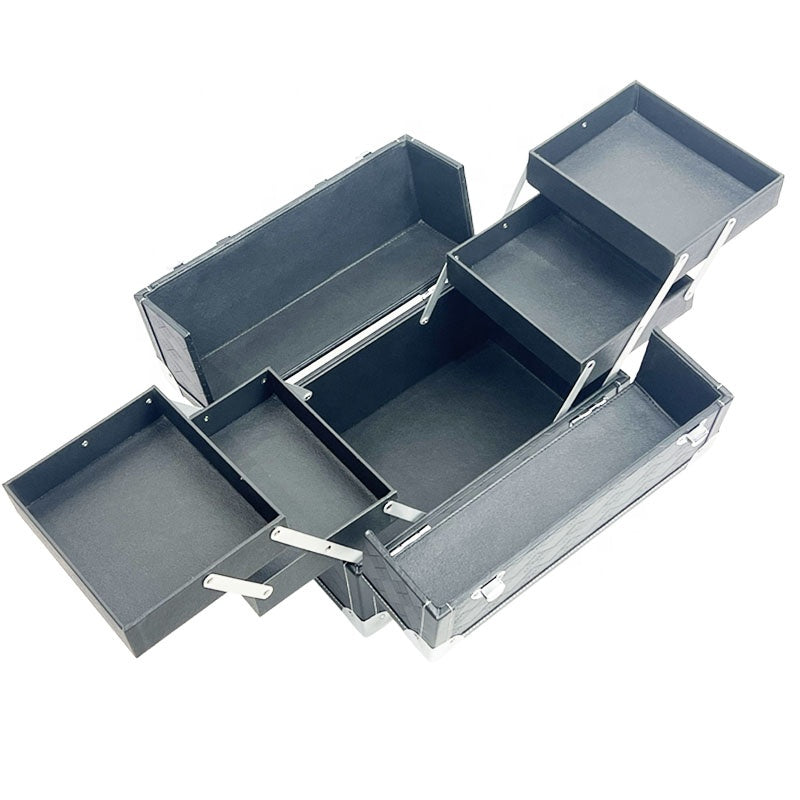 Customized Leather Makeup Traveling Case - Train Case Cosmetic Beauty Vanity Organizer Storage Box for Lady Artists - Delicate Leather