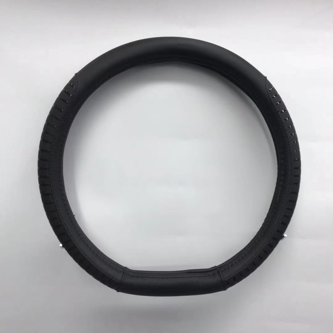 D Shape Car Steering Wheel Cover - PVC Leather Classic Universal Color - Delicate Leather