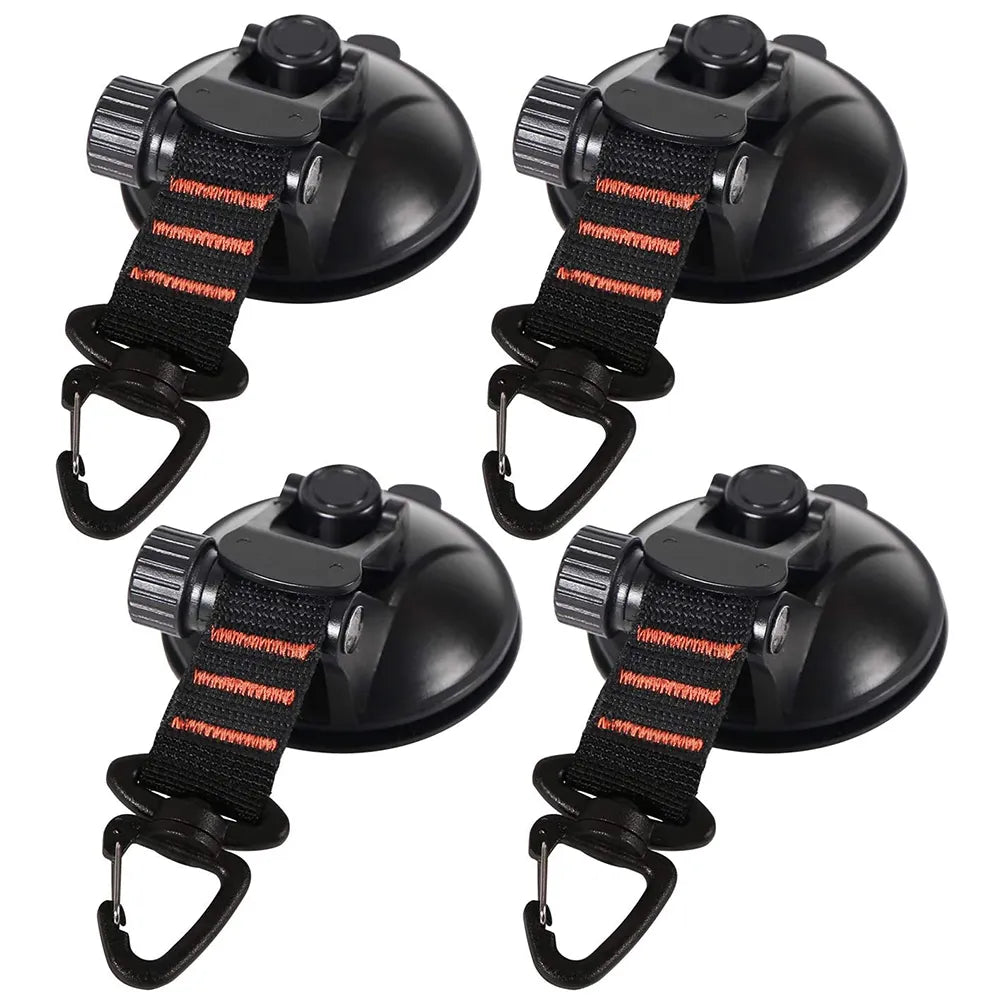 Car Mount Luggage Tarps Tents Anchor Heavy Duty Suction Cup Anchor w/Securing Hooks Car Camping Tarpaulin Accessories - Delicate Leather