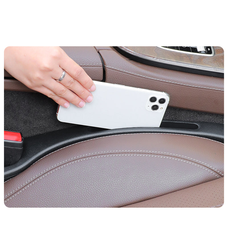 Pack of 2 Universal Car Seat Gap Filler Pads - Leak-Proof Organizer Strips for SUVs to Prevent Items from Falling, Custom For All Cars - Delicate Leather