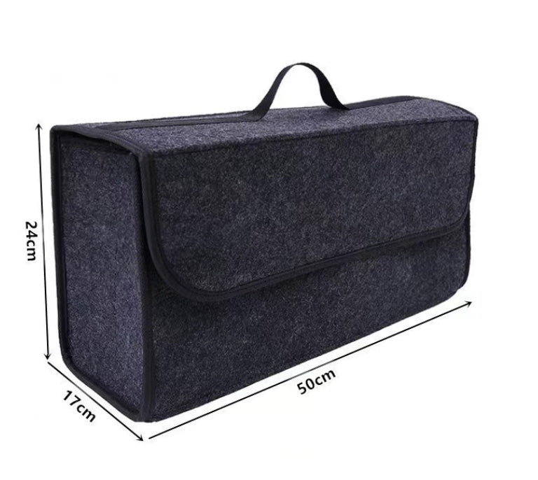 Car Trunk Felt Bag - Multi-Size Foldable Car Storage Bag and Glove Box Sundries Organizer - Delicate Leather