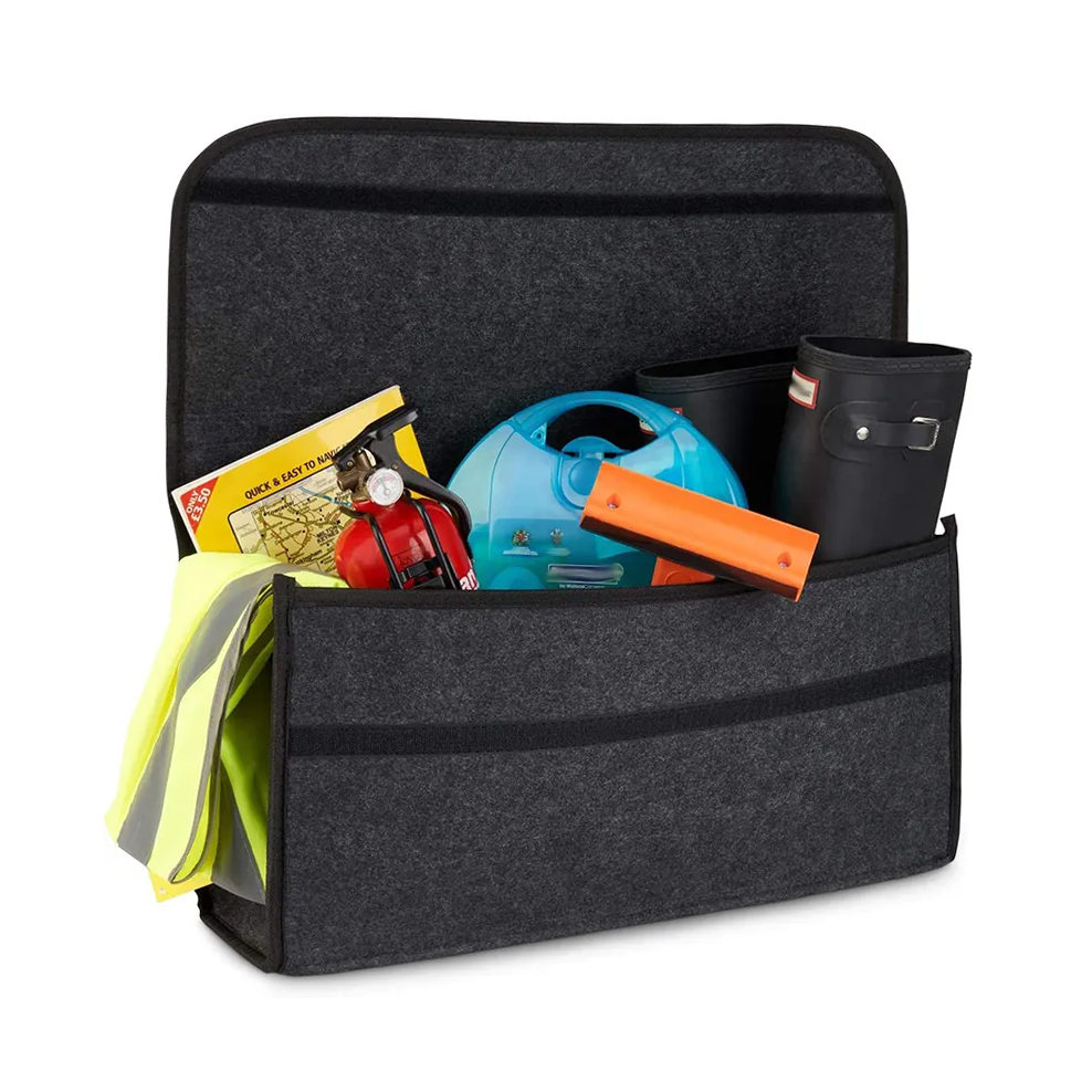 High-Quality Car Trunk Tool Bag - Felt Foldable Car Accessories Organizer Cargo Storage Bag