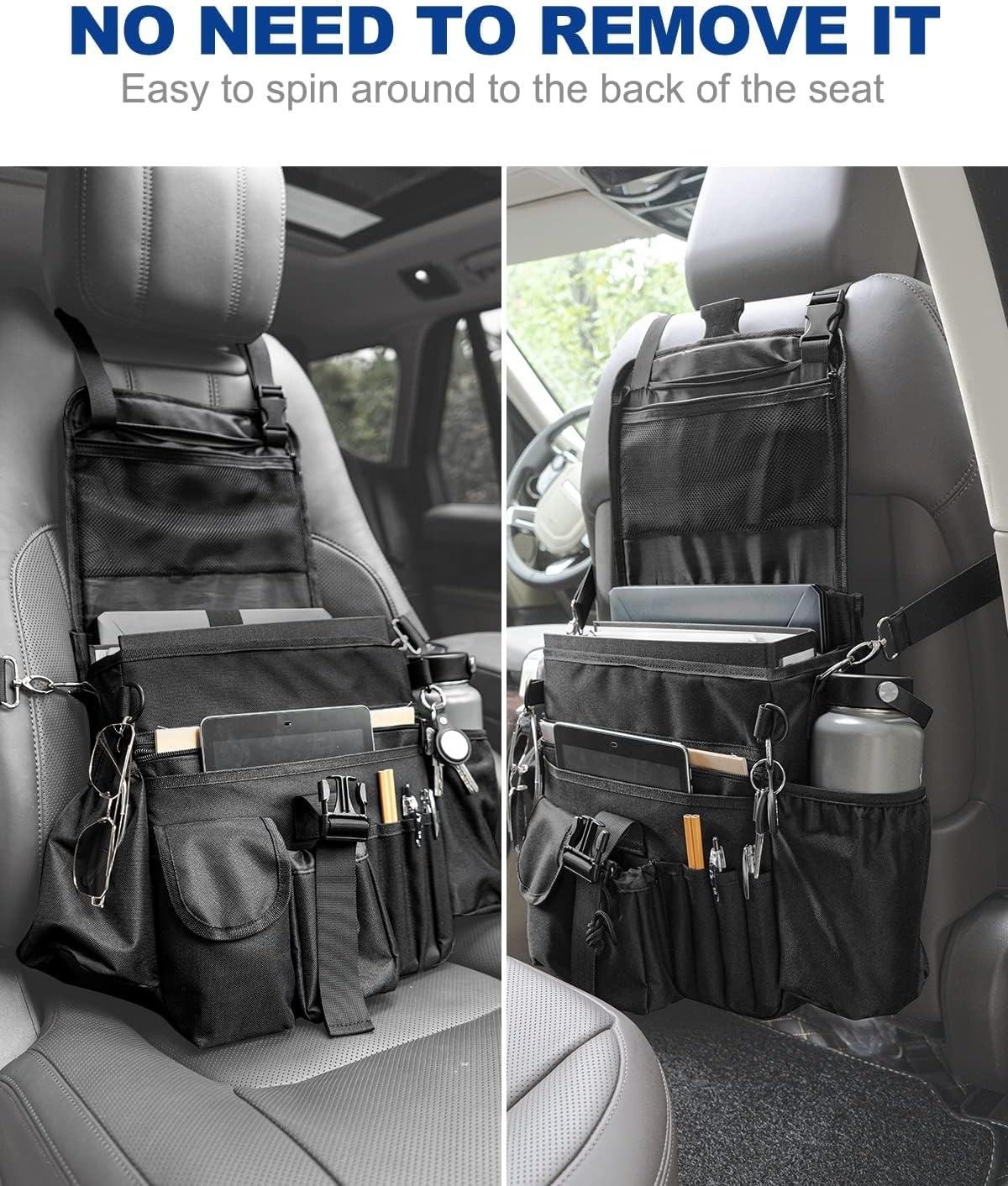 Seat Back Rack for Truck - Truck Organizer, Hunting Gear, Hunting Equipment, and Backseat Car Organizer - Delicate Leather