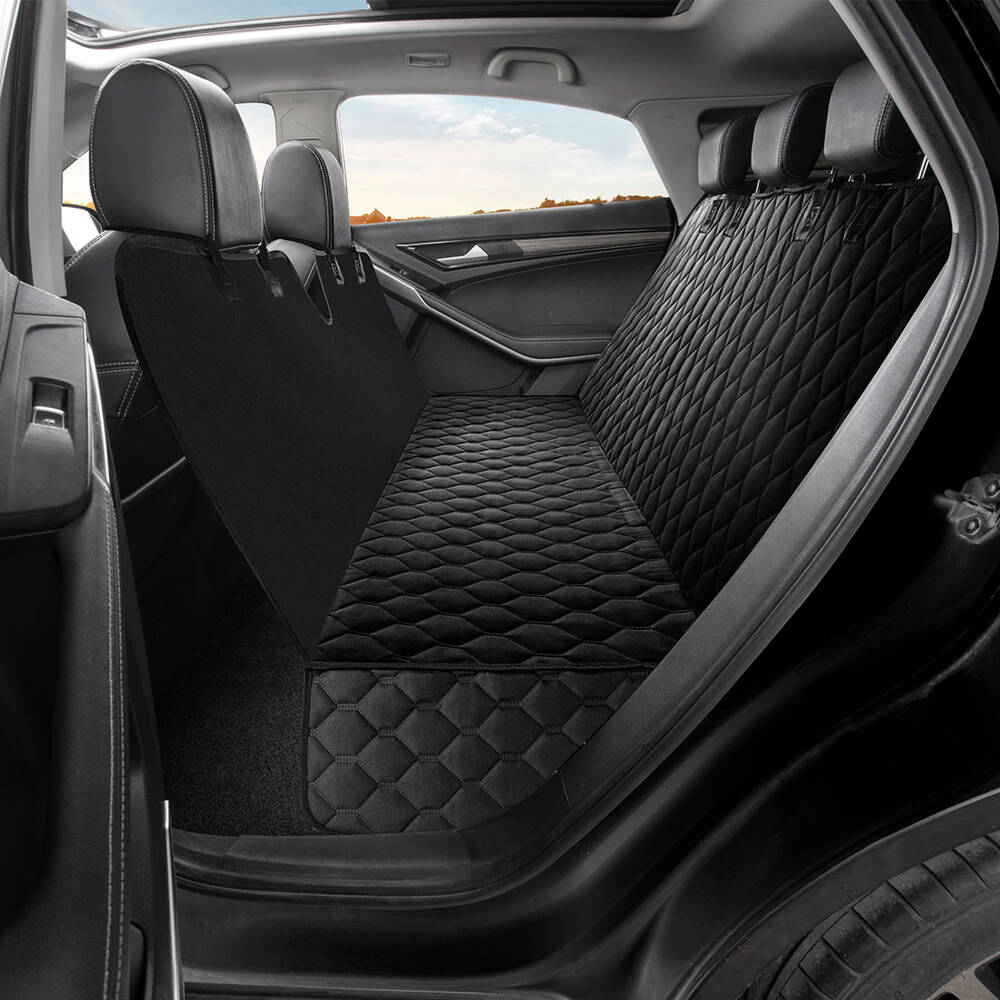 Dog Car Seat Cover for Back Seat - Premium Edition, Waterproof, Protects from Scratches - Delicate Leather