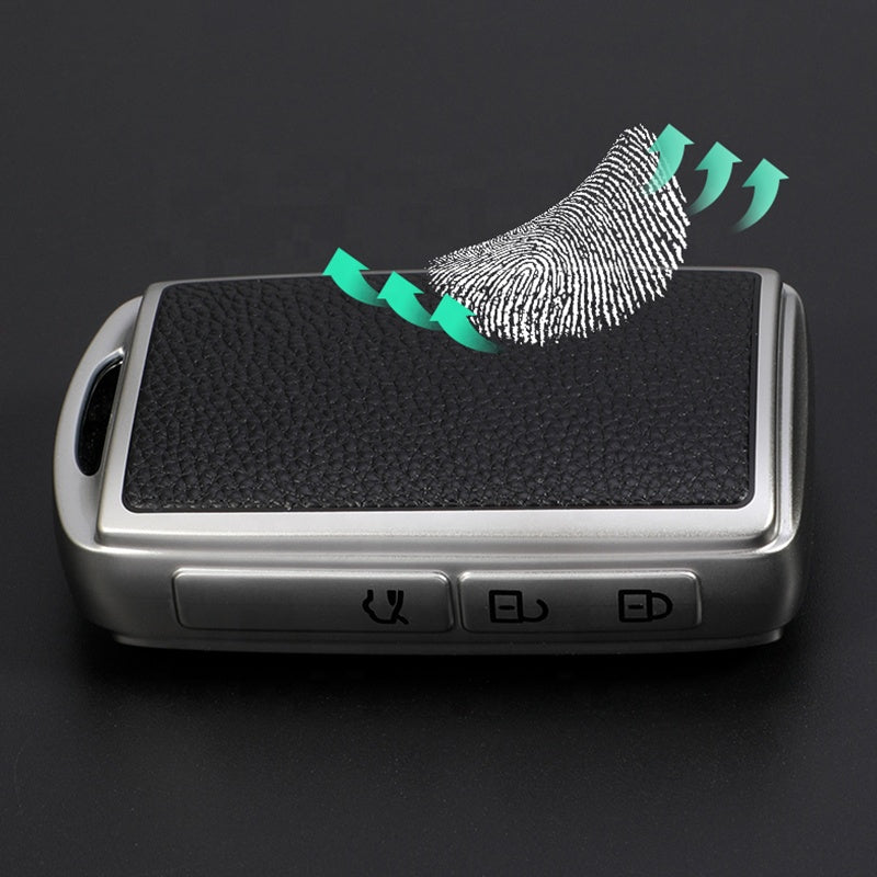 Leather Style TPU Car Key Case - Car Key Shell Cover - Delicate Leather
