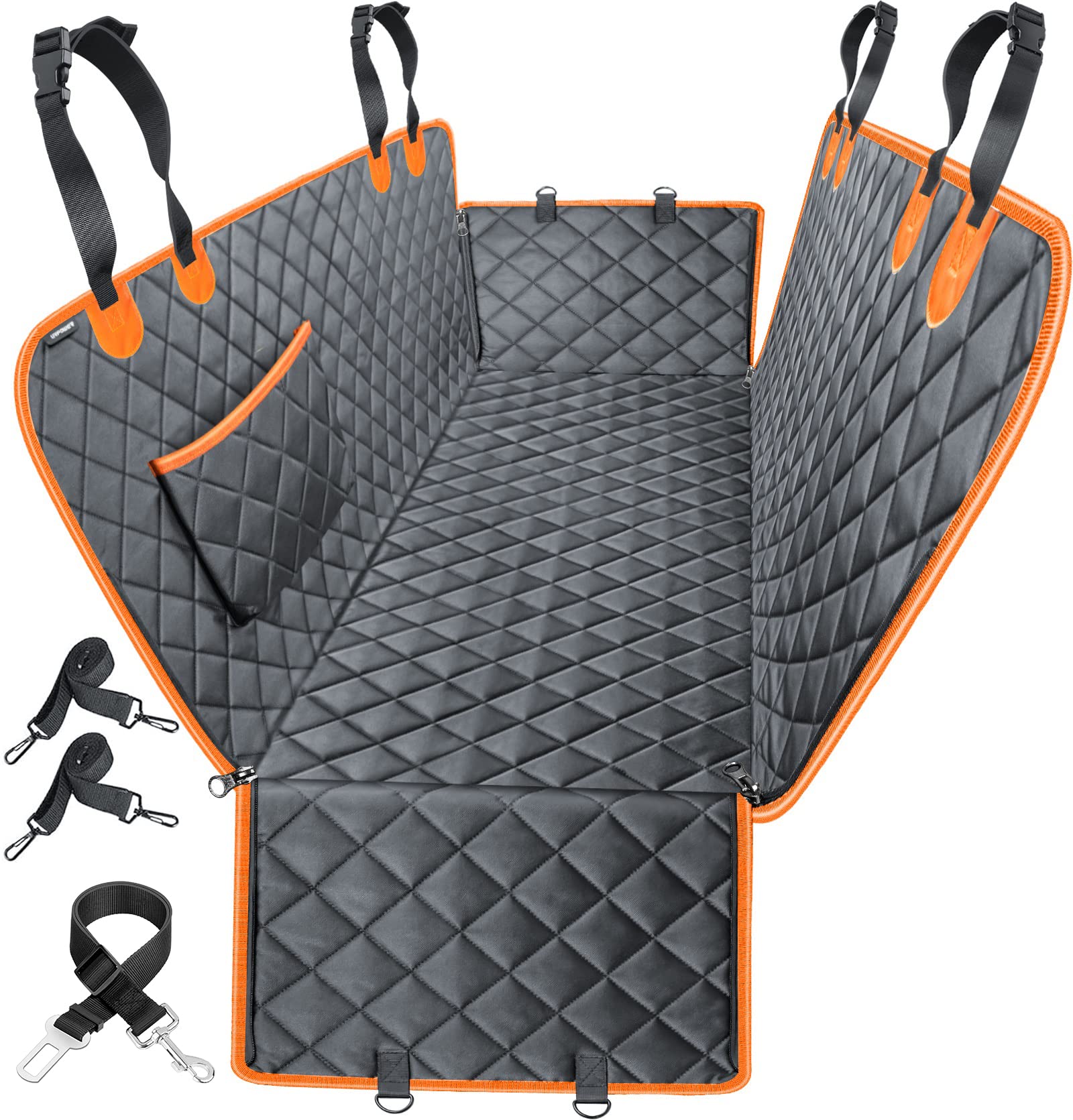 Durable Quilted Waterproof Pet Dog Hammock Carrier Car Seat Cover - Delicate Leather