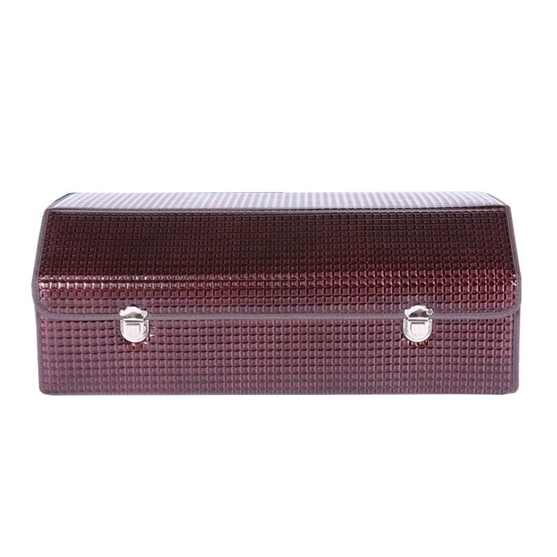 Durable and Premium Foldable Waterproof Cargo Storage Box for Car, Designed for Organized Trunk Space - Ideal Car Accessory for Women - Delicate Leather
