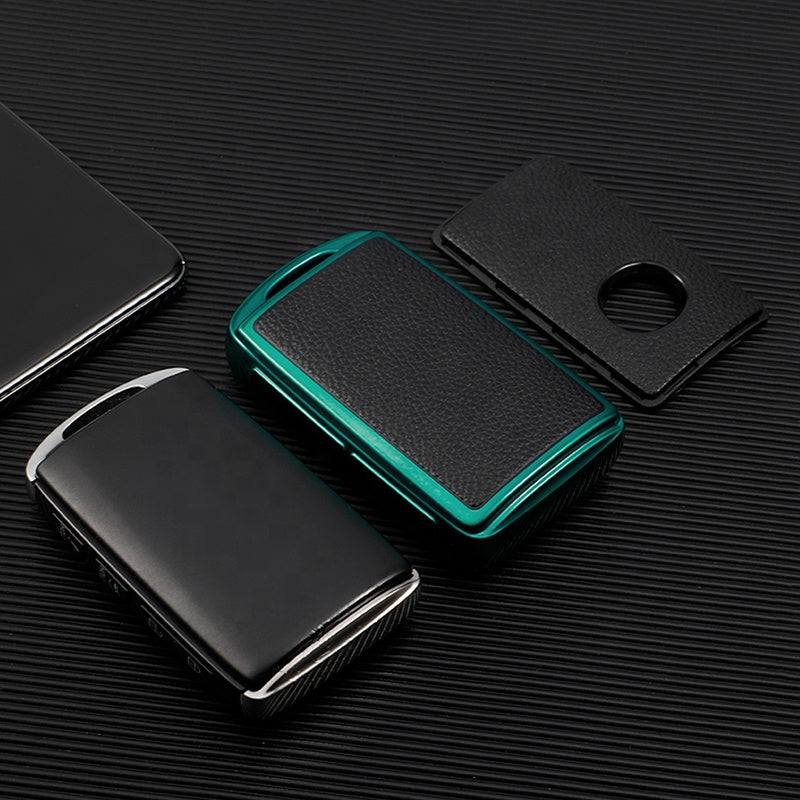 Leather Style TPU Car Key Case - Car Key Shell Cover - Delicate Leather