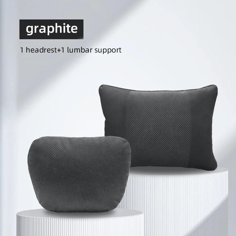 Enhance Your Driving Comfort with the Universal Car Seat Pillow: Soft and Luxurious Space Leather for Neck Support - Delicate Leather