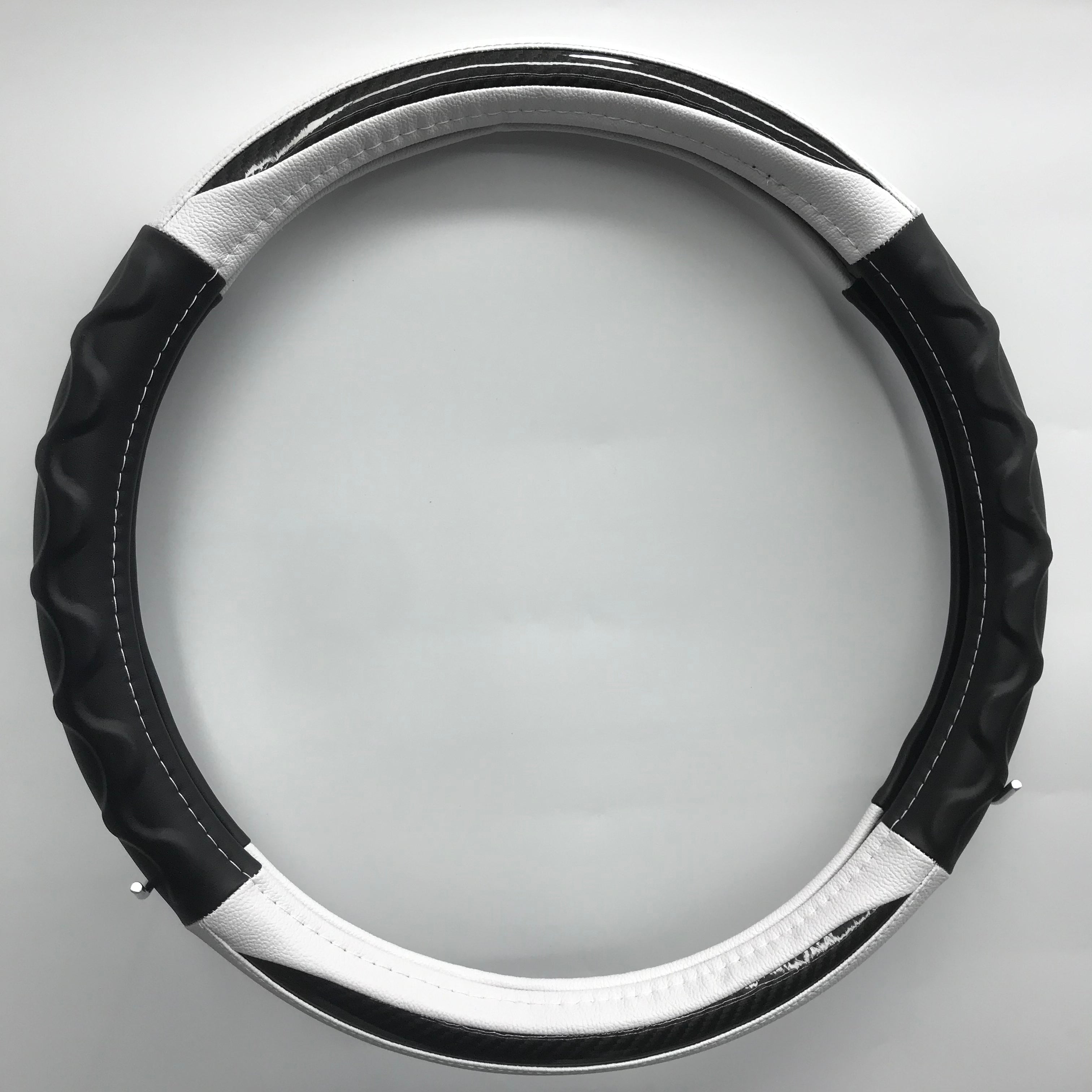 Carbon Microfiber Durable Steering Wheel Cover - Delicate Leather