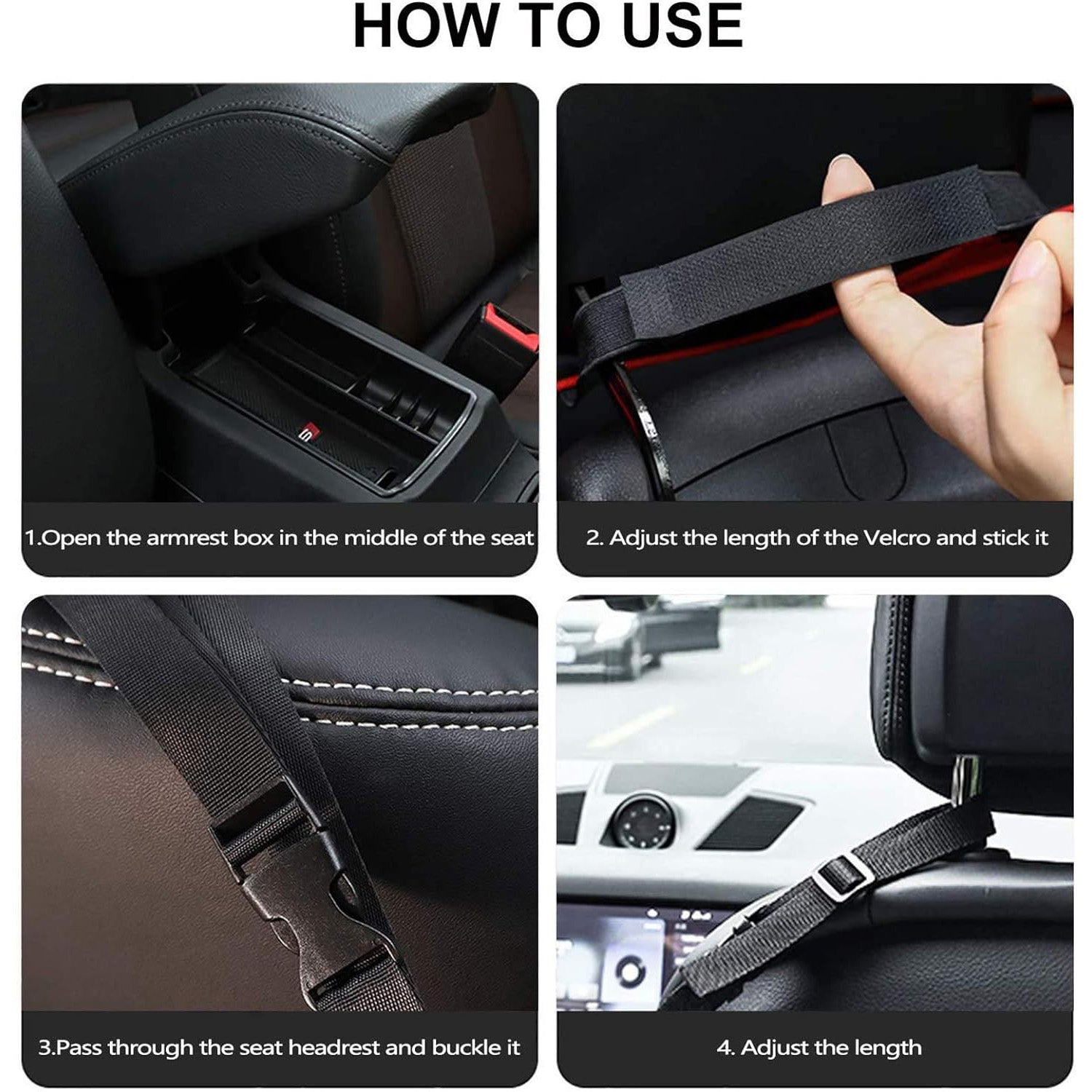 Large Capacity Leather Car Pocket Handbag Holder - Purse Organizer Holder for Car Between Seats