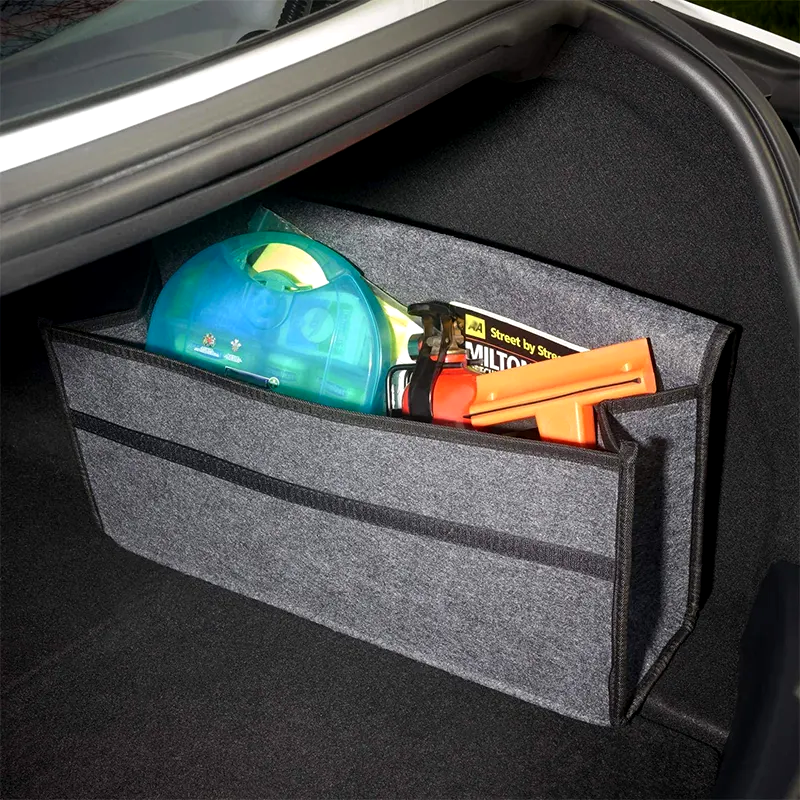 High-Quality Car Trunk Tool Bag - Felt Foldable Car Accessories Organizer Cargo Storage Bag