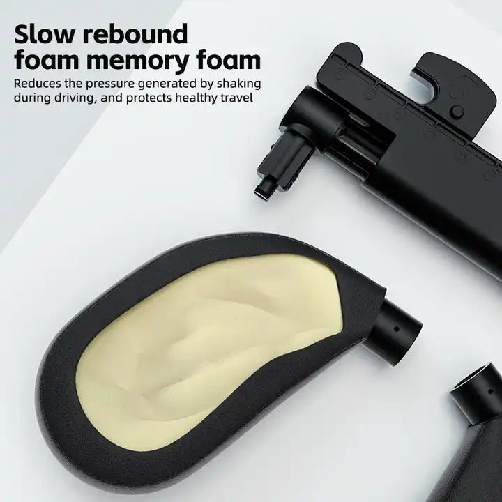 High-Quality Adjustable Dual-Sided Sleeping Cushion for Head and Neck Support - Car Pillow Seat Headrest - Delicate Leather