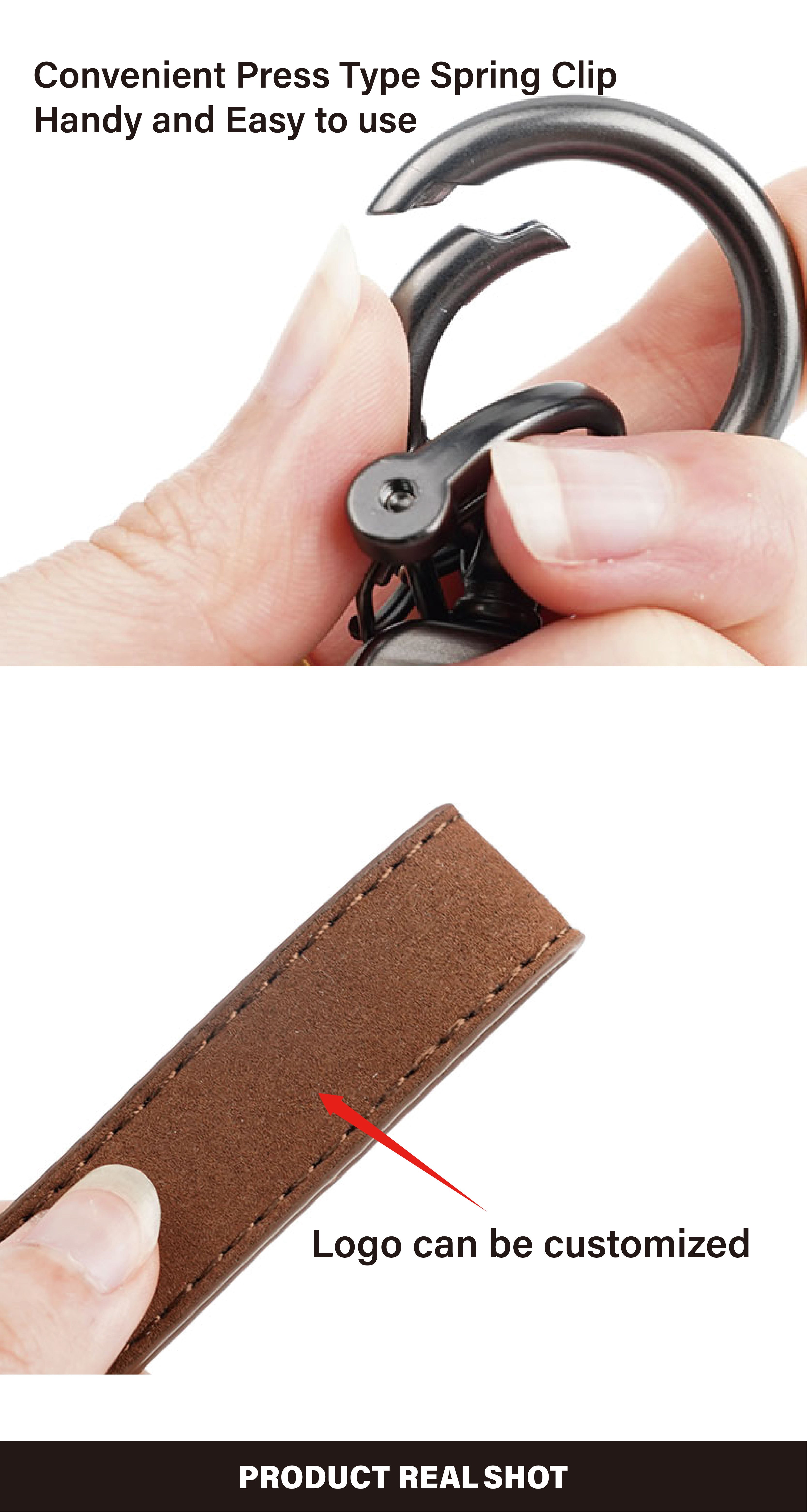 High Quality Colorful Blank Keychain - Customizable PU Leather Car Key Ring