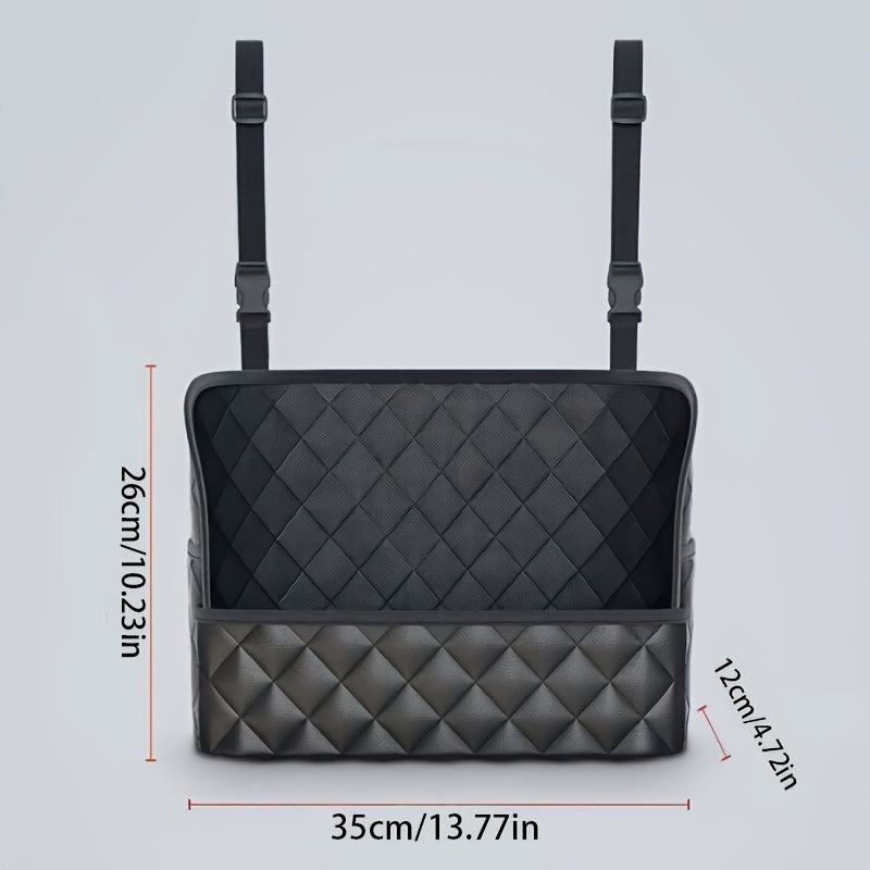 Multifunction Car Seat Back Storage Bag - Car Seats Back Pouch Pocket for Handbag - Delicate Leather