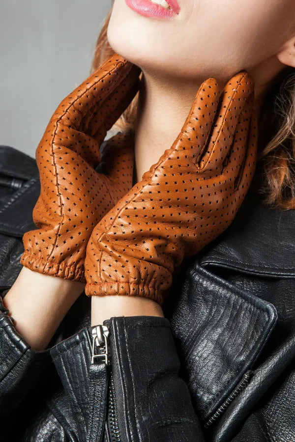 2024 Winter Autumn Women's Fashion Genuine Leather Driving Gloves - Delicate Leather
