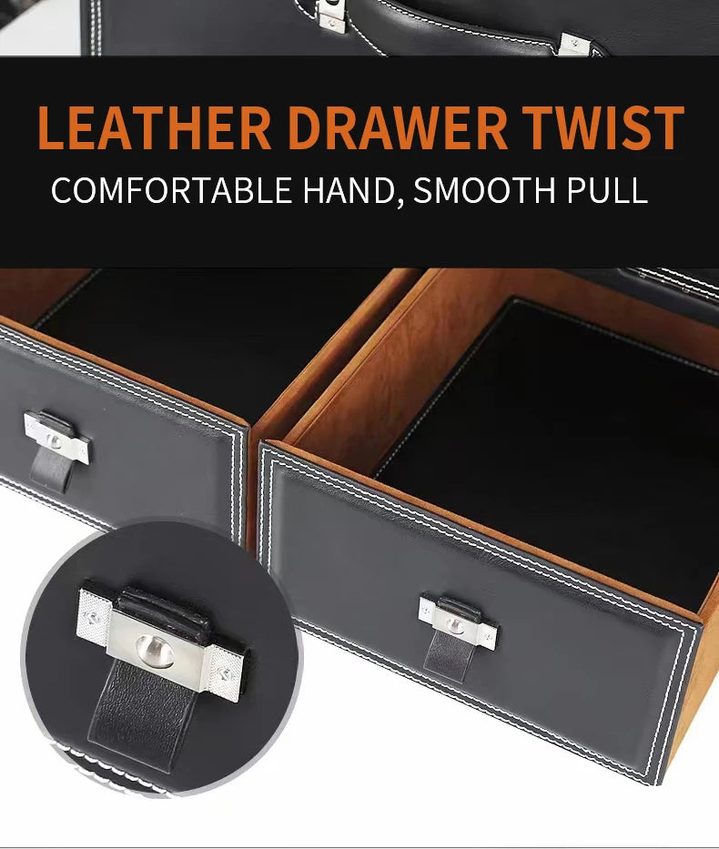 Premium Leather Collapsible Car Cargo Box - Organize Your Trunk with Style - Delicate Leather