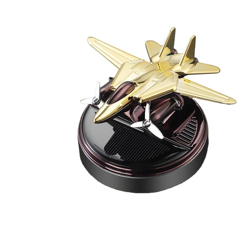 Car Accessories 2024: Solar Air Freshener - Air Freshener Plane Helicopter Aromatherapy - Delicate Leather