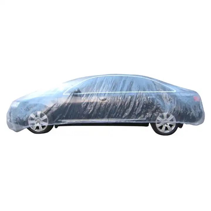 Universal Disposable Clear Plastic Car Cover - Thickening Waterproof Transparent Cover - Delicate Leather