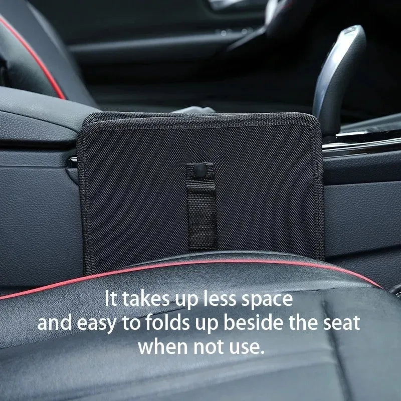 Car Seat Back Oxford Hanging Storage Box - Cloth Trash Tidying Car Auto Interior Accessories - Delicate Leather