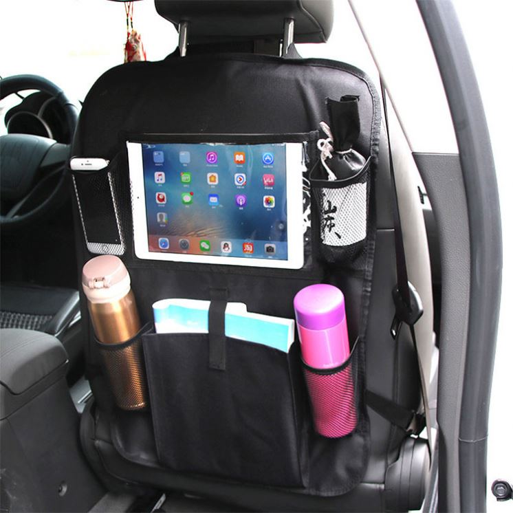 600D Oxford Cloth Auto Seat Protector - Travel Car Back Seat Organizer for Kids, Custom Fit For Your Cars, Car Accessories - Delicate Leather