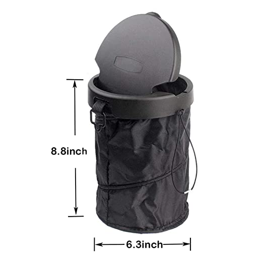 Foldable Hanging Truck-Mounted Folding Trash Can for Automobiles, Car Accessories - Delicate Leather