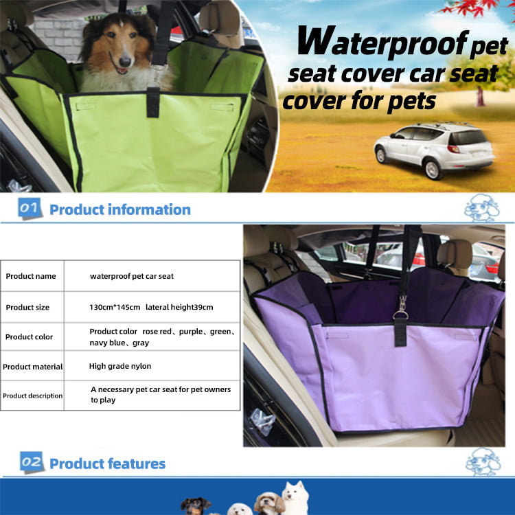 2024 Hot Selling Oxford Luxury Travel Waterproof Pet Dog Hammock Car Back Seat Cover Protector - Delicate Leather