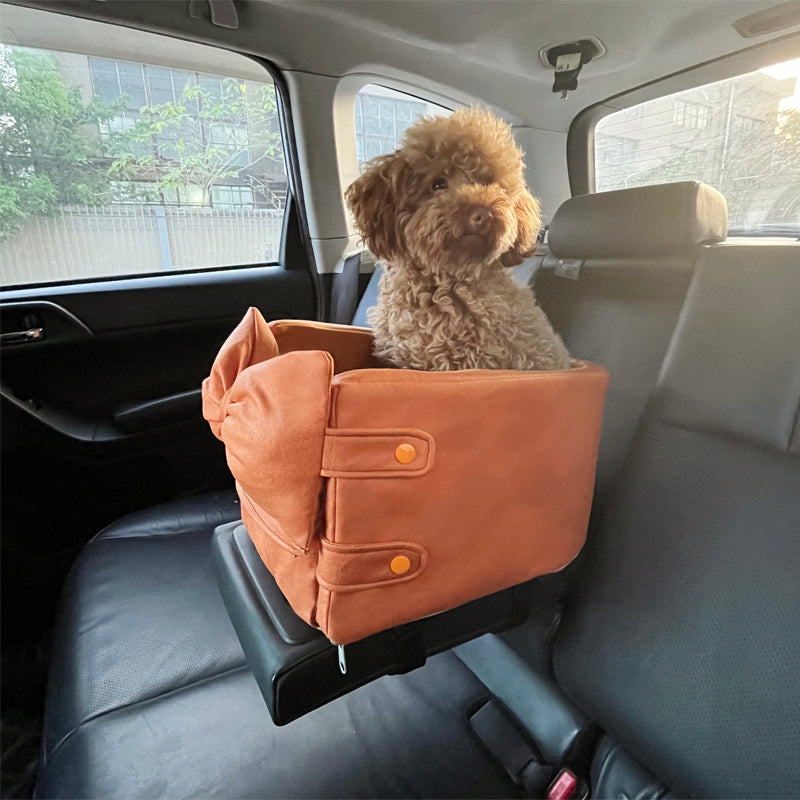 Car Central Control Pet Litter - Cat Car Safety Seat, Four Seasons General Pet Travel Nest - Delicate Leather