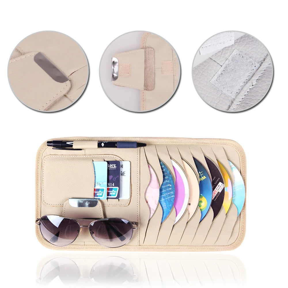 Car CD DVD Holder Disc PU Leather Storage Media Case