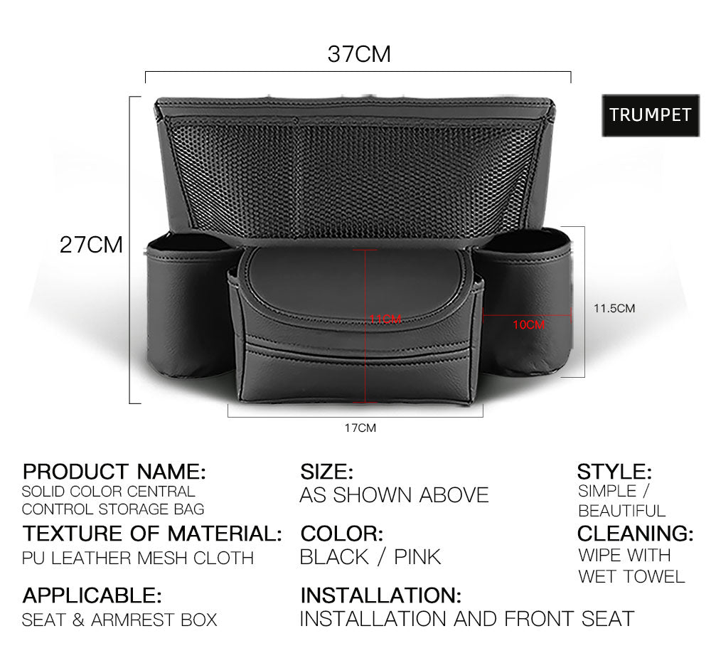 New Style Car Organizer - Durable Leather Storage Bag, Pocket Handbag Holder for Back Seat, Custom Fit For Your Cars, Car Accessories - Delicate Leather
