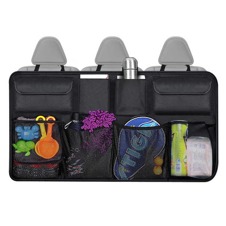 Long Size Car Backseat Trunk Storage Organizer - Hanging Bag for Auto Interior Cargo Accessories, Custom Fit For Your Cars - Delicate Leather