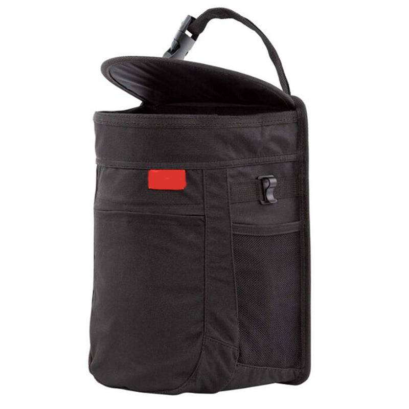 Spill-Proof 2.5 Gallon Hanging Car Trash Can with Lid - Odor Blocking and Removable Liner - Delicate Leather