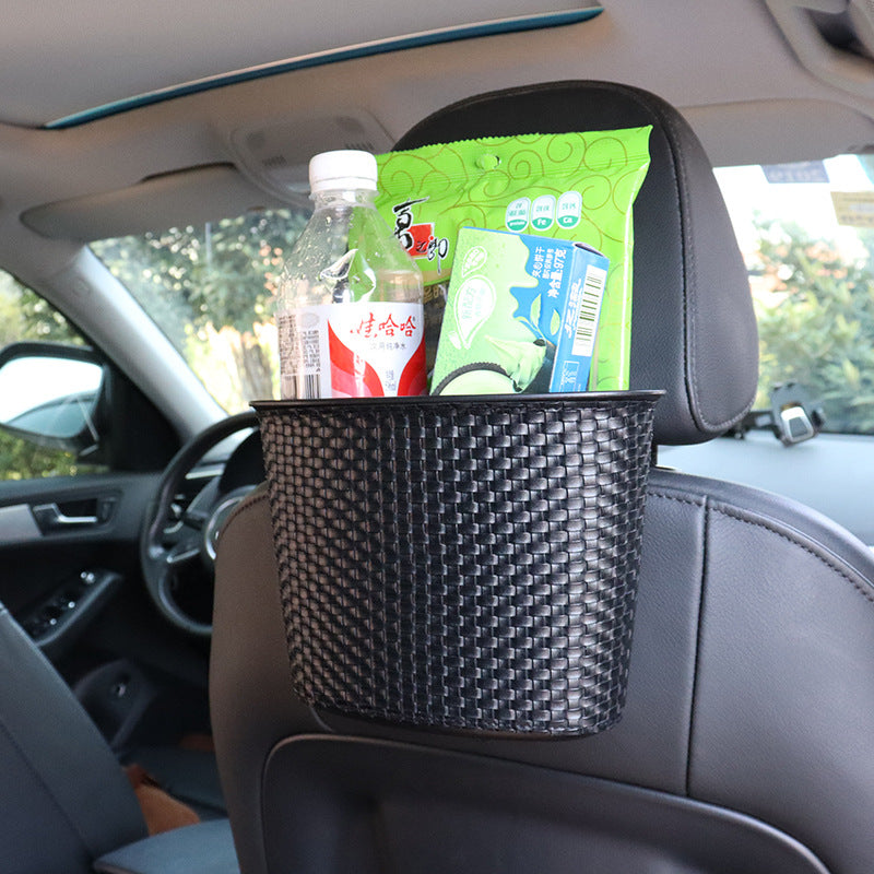 Bulk Stock Auto Interior Accessories - Vehicle Seat Storage Trash Box - Delicate Leather