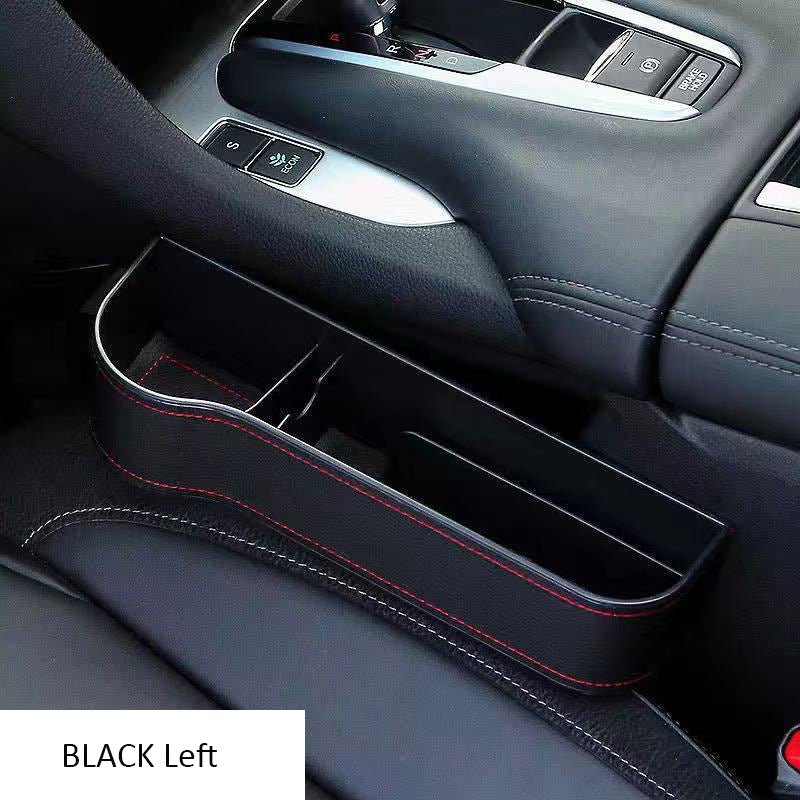 Car Seat Gap Filler Organizer, Custom For All Cars, Multifunctional Car Seat Gap Organizer with Cup Holder - PU Leather Seat Console Storage Box (1PCS) - Delicate Leather