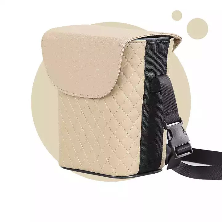 Multifunction PU Leather Seat Back Hanging Storage Bag Box Bucket - Large Capacity Waterproof Car Trash Can and Storage Box - Delicate Leather