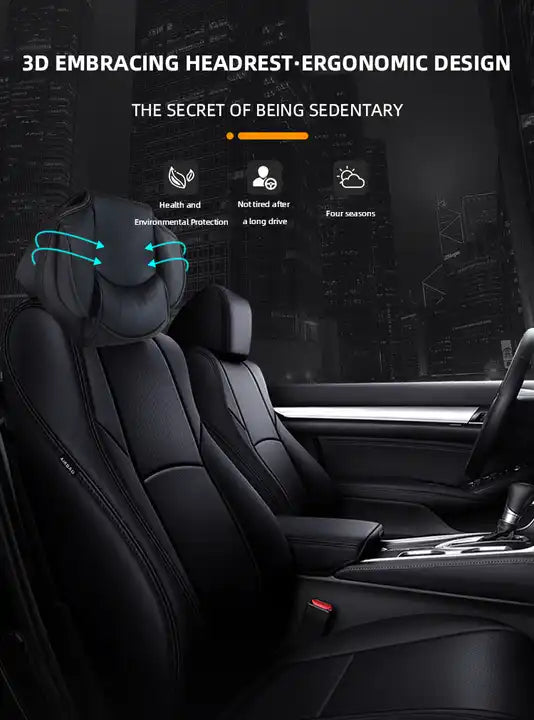 Elevate Your Driving Experience with the Upscale and Stylish Car Neck Pillow - Crafted from Leather and Memory Foam - Delicate Leather