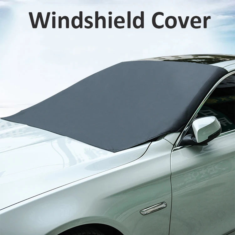 Magnetic Car Front Windscreen Cover - Waterproof Windshield Sunshade and Snow Shield for Cars, Minivans, and SUVs (210x120cm) - Delicate Leather