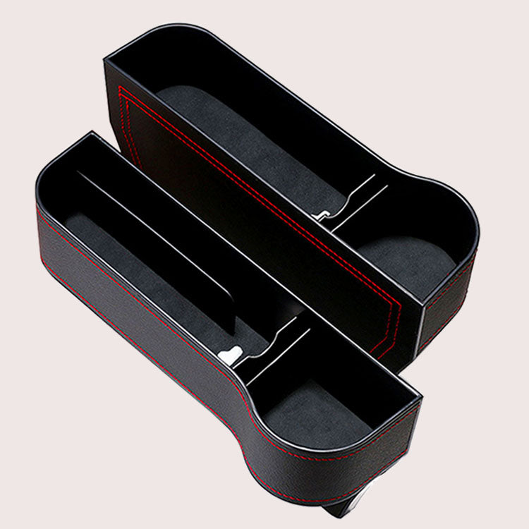 Car Seat Gap Filler Organizer, Custom For All Cars, Multifunctional Large-Capacity Non-Slip Car Seat Gap Filler - Delicate Leather