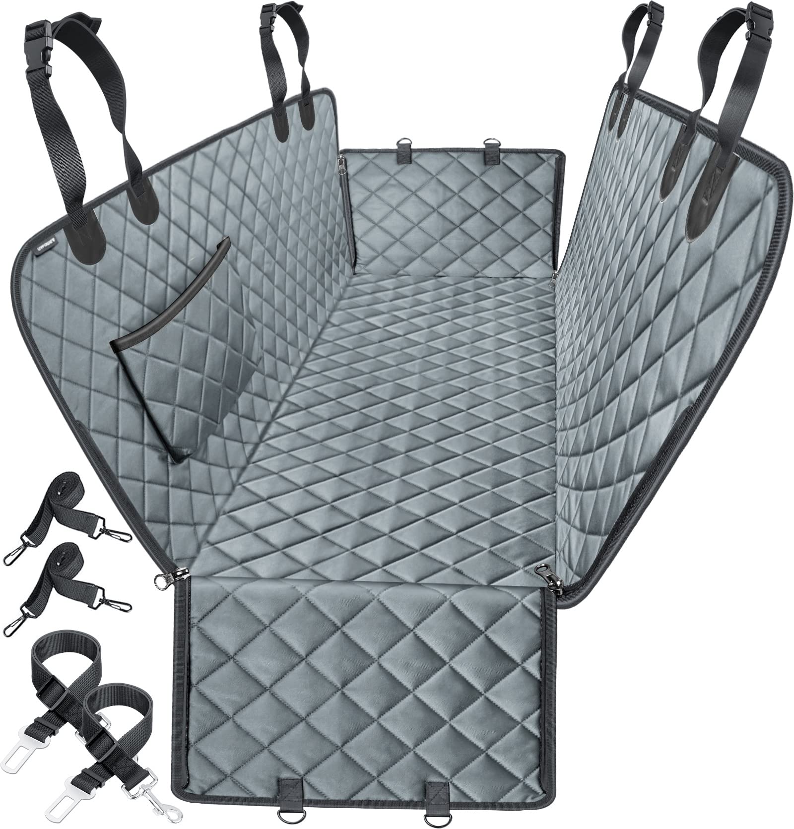 Durable Quilted Waterproof Pet Dog Hammock Carrier Car Seat Cover - Delicate Leather